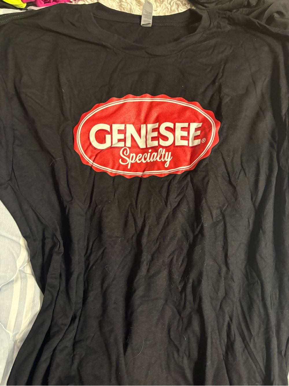 Mens Black T-Shirt with Red Logo